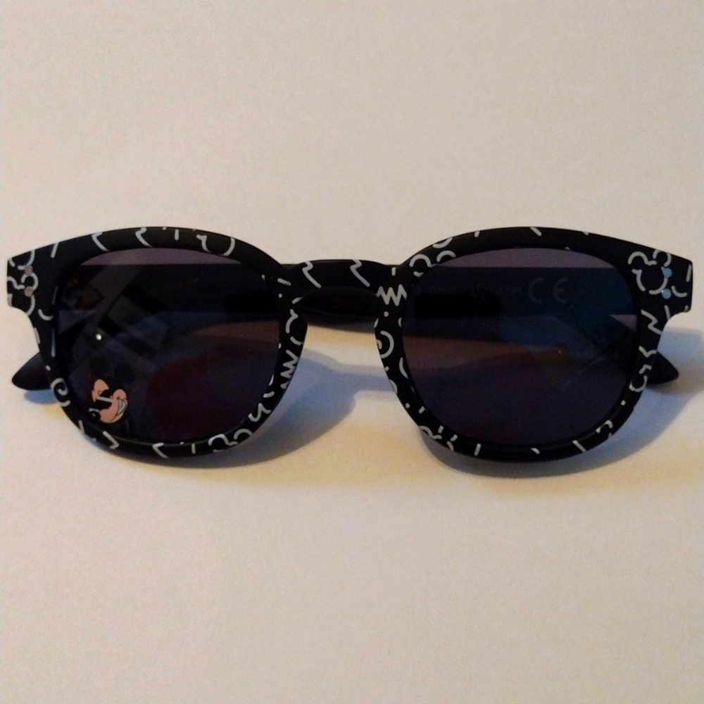 Disney Black Kids Sunglasses with White Doodle Print